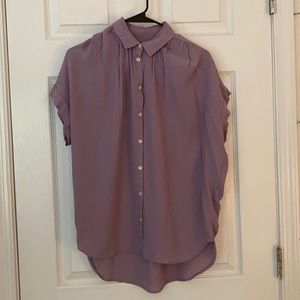 Madewell central drapery shirt in lavender